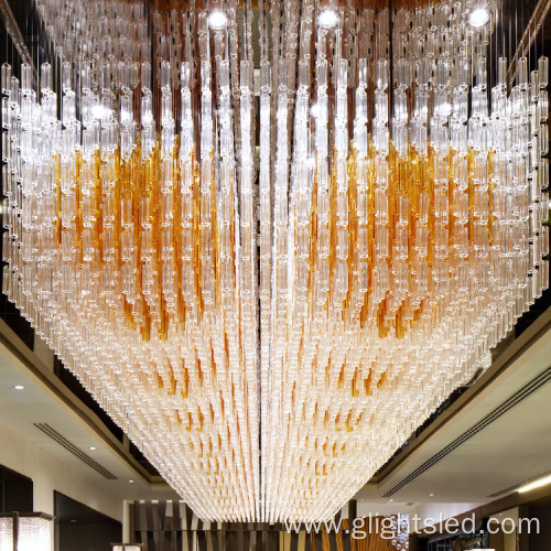 Modern colorful glass Big project chandelier pendant light